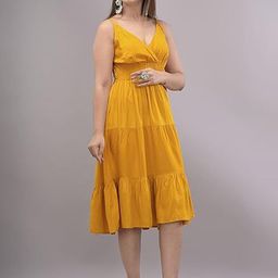 VYMO Shoulder Straps Tiered Fit & Flare Dress-image-70
