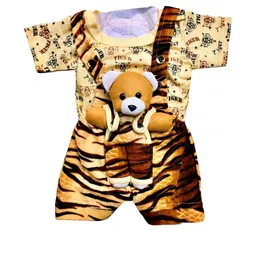 Pohar Creation Kids Half Sleeved Dungaree Set-image-58