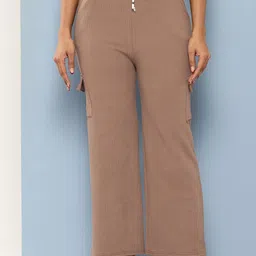 BAESD Girls Cotton Pleated Mid-Rise Relaxed Fit Regular Trousers-picture-12