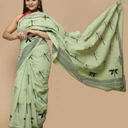 JAIPURI PRINT Pure Cotton Block Print Saree image 4