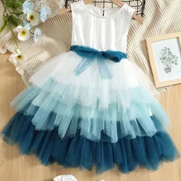 Girls Round-Neck Fit and Flare Dress-11