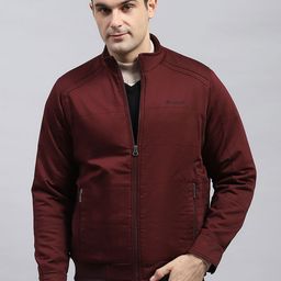 Monte Carlo Men Mock Collar Solid Cotton Casual Padded Jacket-40