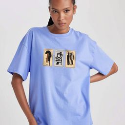 MISCHIEF MONKEY Women Drop-Shoulder Sleeves Applique T-shirt-image-64
