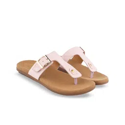 Shoetopia Women Open Toe Flats V-15-Pink-Pink-picture-9