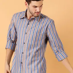 Stylecast X Kotty Men Multi Stripes Striped Regular Shirt-image-24