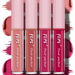 FOPE Set Of 4 Pout Perfect Long Lasting Liquid Lipstick - 4 ml Each-image-92