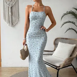 Mast & Harbour Women Floral Print Bodycon Maxi Dress-picture-6