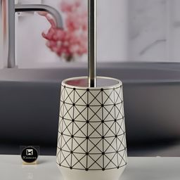 Kookee Multicoloured Abstract Ceramic Toilet Brush Holder-7