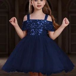 DP FABRICS Embellished Net Fit & Flare Dress-picture-16