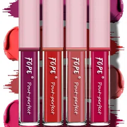 FOPE Set Of 4 Pout Perfect Long Lasting Liquid Lipstick - 4 ml Each-image-91