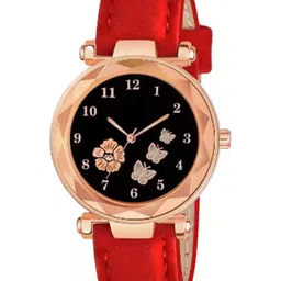 Miss Perfect Women Textured Dial & Leather Textured Straps Analogue Watch QE47-picture-37