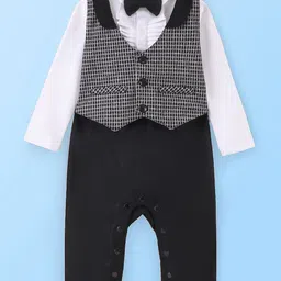 Mark & Mia Infant Boys Checked Romper With Waistcoat & Bow-34