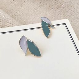 KRENOZ Silver-Plated Antique Leaf Shaped Studded-32