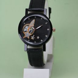 VIRAKTI Women Leather Wrap Around Straps Analogue Watch F-69-FULL BLACK-G-image-58