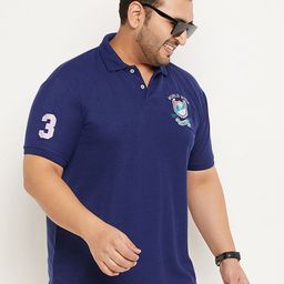 GET GOLF Men Plus Size Solid Polo Collar Cotton T-shirt-image-62