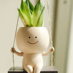 ArteCasa Beige & Brown The Happy Hang Planter-10