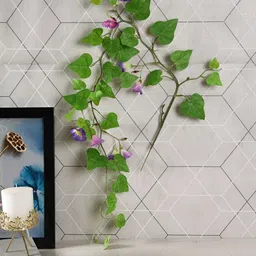 TAYHAA Purple 1 Pieces Hanging Morning Glory Artificial Flower-39