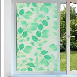 INDIAN ROYALS Green LeavesPrinted Self-Adhesive Window Sticker-image-78