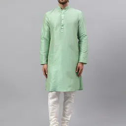 Latest Chikan Garments Men Pastels Jacquard Kurta-picture-22