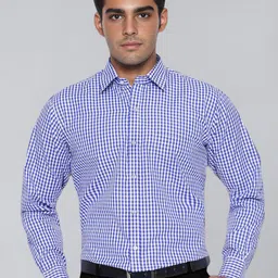 ACCOX Men Comfort Gingham Checks Checked Formal Shirt-picture-13