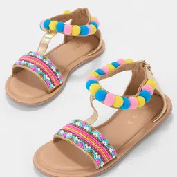 Pantaloons Junior Girls Open Toe Flats-35