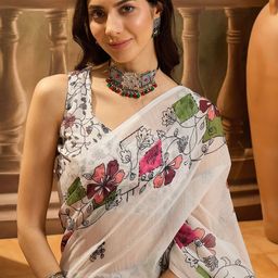 Sangria Printed Saree With Blouse Piece-picture-18