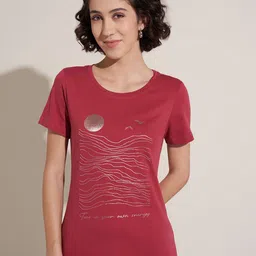 Honey by Pantaloons Women Self Design Cotton Regular Top-image-1
