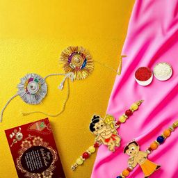 Vrinde 4Pcs Wraparound Rakhis-picture-23