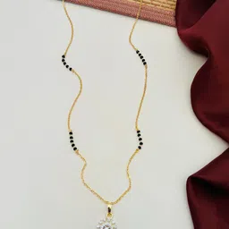 Anouk Gold-Plated Artificial Stones and Beads Mangalsutra-23