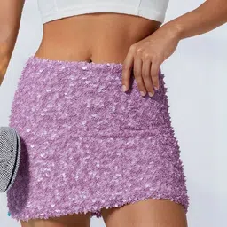 LULU & SKY Sequinned Embellished Pencil Mini Skirt-picture-30