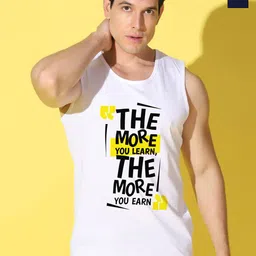WOOSTRO Pack Of 2 Printed Combed Cotton Gym Vests VWS26(MORE WHITE)(ALONE NAVY)-image-56