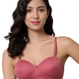 Samvar Red Cotton Non-Wired Non Padded Minimizer Bra-picture-34