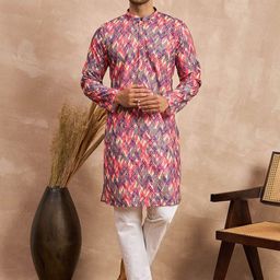 House of Pataudi Embroidered Straight Kurtas-image-99
