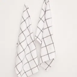 Ariana White & Grey 2 Pieces Striped Cotton Highly Absorbent Soft Kitchen Towels-17