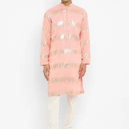 Devyom Men Embroidered Regular Thread Work Kurta with Pyjamas-picture-36