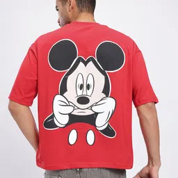 glitchez Mickey Mouse Print Oversized Fit T-shirt-image-67