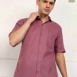 BROWN BROTHERS Men Pack of 2 Solid Spread Collar Casual Shirts-picture-32
