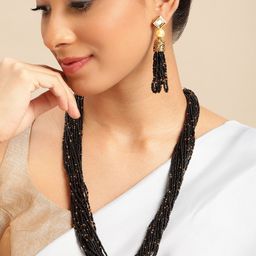 Anouk Gold-Plated Stones & Beads Layered Jewellery Set-56