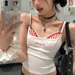 HERE&NOW Women Checked Crop Top-image-39