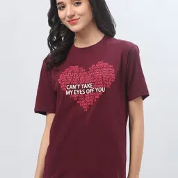 clobug Women Typography Printed Round Neck Cotton T-shirt-image-24