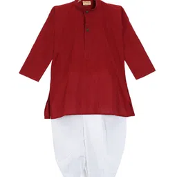 NIRVAAN Boys Regular Pure Cotton Kurta with Dhoti Pants-10
