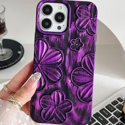 Luxury Kase Floral Printed iPhone 15 Pro Back Case Mobile Accessories-image-69