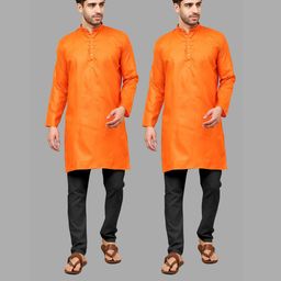 VS MALL Men Cotton Blend Kurta Sets-image-46