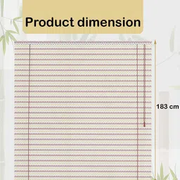 Kuber Industries Cream-Coloured & Red Striped Window Blinds image 3
