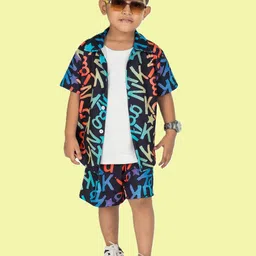 NEW GEN Boys Printed Round Neck T-shirt & Shirt With Shorts-30