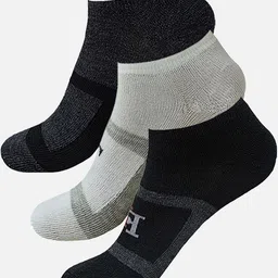StyFun Men Pack Of 3 Patterned Moisture-Wicking Ankle Length Socks-29