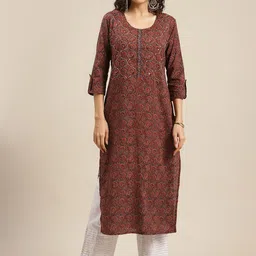 Varanga Ethnic Motifs Printed Cotton Straight Kurta-picture-27