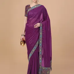 HERE&NOW Striped Art Silk Ready to Wear Saree-picture-54