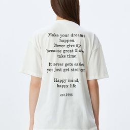 Koton Women Typography Printed Round Neck Cotton Oversized T-shirt-picture-16