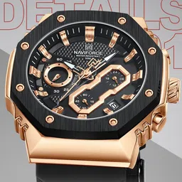 Naviforce Men Dial & Straps Analogue Multi Function Watch NF8035G RGBB image 5